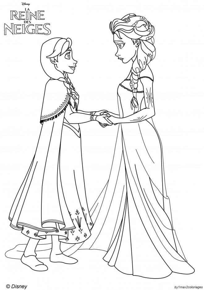 Coloriage La Reine des Neiges gratuit à imprimer