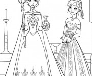 Coloriage La Reine des Neiges en ligne