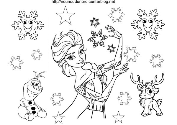 Coloriage et dessins gratuits La Reine des Neiges en Pose à imprimer