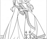 Coloriage La Reine des Neiges et Sa Mère