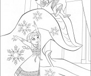 Coloriage Les deux petites Princesse amusées