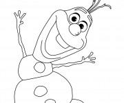 Coloriage Olaf Rigolo de Disney