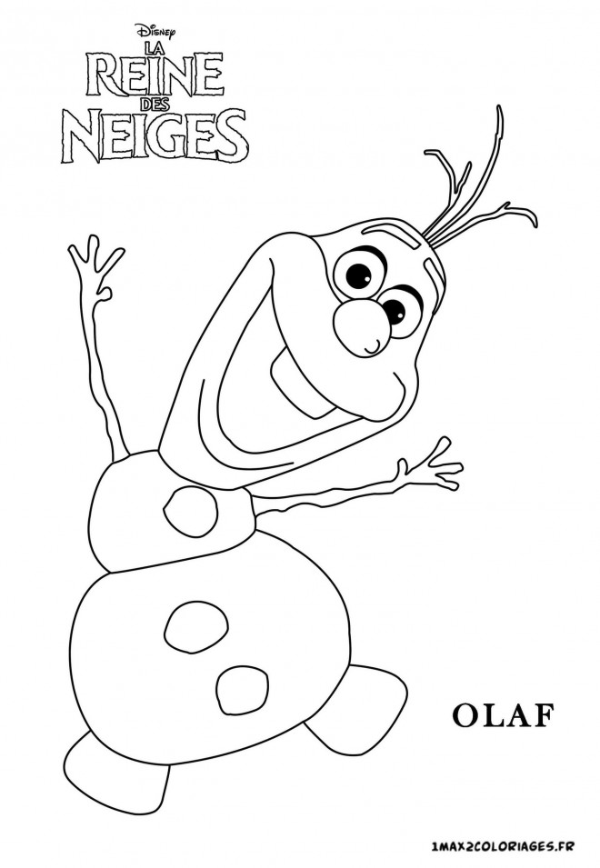 Coloriage et dessins gratuits Olaf Rigolo de Disney à imprimer