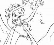 Coloriage Scène de La Reine des Neiges Film