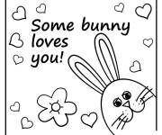 Coloriage Bunny lapin de P&acirc;ques