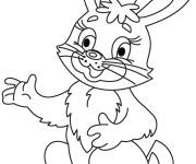 Coloriage Lapin de P&acirc;ques &agrave; dessiner