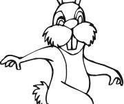 Coloriage Lapin de P&acirc;ques align&eacute;