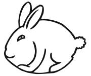 Coloriage Lapin de P&acirc;ques en abstrait