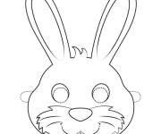 Coloriage Masque de Lapin de P&acirc;ques
