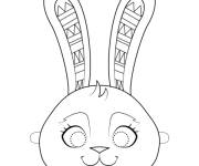 Coloriage Masque de lapin de P&acirc;ques pour enfants