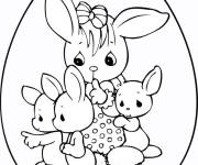 Coloriage Oeuf de P&acirc;ques avec les animaux en ligne