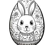 Coloriage Oeufs de lapin de P&acirc;ques d&eacute;coratifs