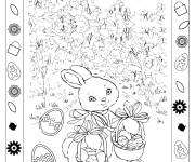 Coloriage Vedette du lapin de P&acirc;ques