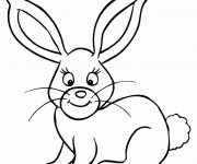 Coloriage Lapin crétin