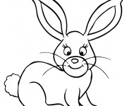 Coloriage Lapin marrant