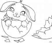 Coloriage Lapin Mignon Gratuit à Imprimer