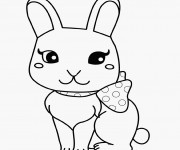 Coloriage Lapine Mignonne