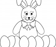 Coloriage Le Lapin et L'oeuf