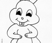 Coloriage Petit Lapin amusant