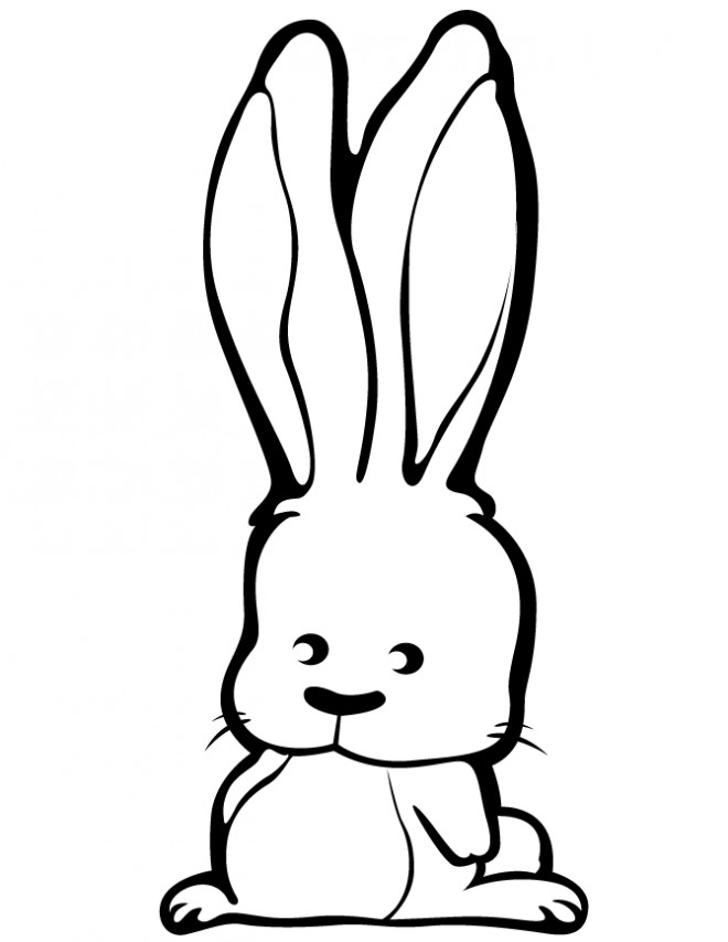 Coloriage Tête Dun Petit Lapin Mignon Dessin Gratuit à Imprimer