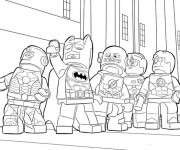 Coloriage et dessins gratuit Batman Lego City à imprimer