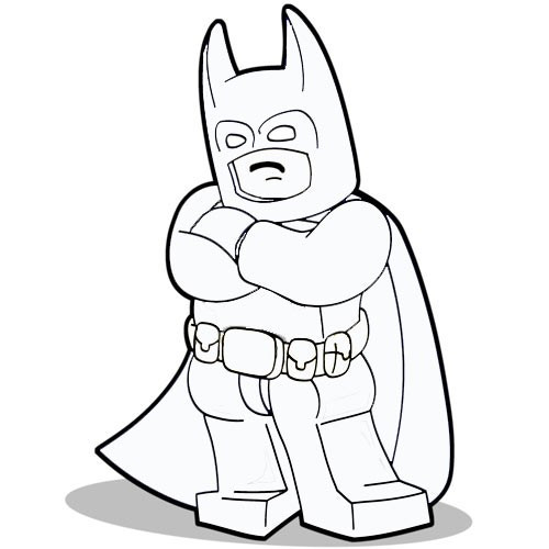 Coloriage et dessins gratuits Lego Batman croisant les bras à imprimer