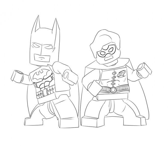 Coloriage Lego Batman En Noir Et Blanc Dessin Gratuit à Imprimer