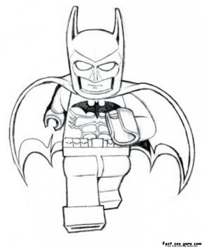 Coloriage et dessins gratuits Lego Batman qui court à imprimer