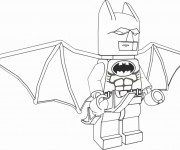 Coloriage et dessins gratuit Lego Batman stylisé à imprimer