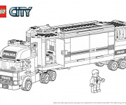 Coloriage Lego City Camion de Police