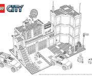 Coloriage Lego City Département de Police