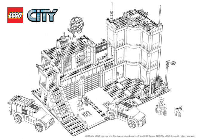 Coloriage Lego City Département De Police Dessin Gratuit à