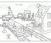 Coloriage Lego City Gare de Train