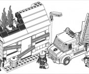 Coloriage Lego City Les Pompiers &agrave; colorier