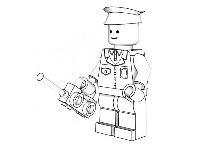 Coloriage Lego City Officier De Police Dessin Gratuit à Imprimer