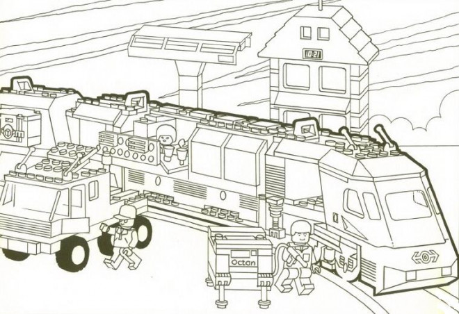 Coloriage Lego City Train Rapide Dessin Gratuit à Imprimer