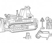 Coloriage Lego City travaux et Construction