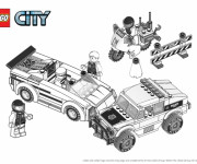 Coloriage Lego City véhicules pour enfant