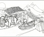 Coloriage Paysage de Lego City