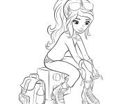 Coloriage et dessins gratuit Amis Lego stephanie patine à imprimer