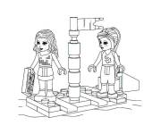 Coloriage Amiti&eacute; des filles Lego Friends