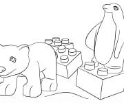 Coloriage Animaux de s&eacute;rie anim&eacute; Lego Friends