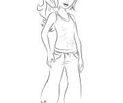Coloriage Belle fille Mia de Lego Friends