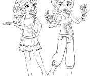 Coloriage Copines glamour de Lego Friends