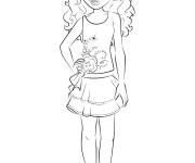 Coloriage Emma adorable de Lego Friends