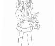 Coloriage et dessins gratuit Fashionista adorable fait du shopping à imprimer