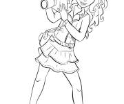 Coloriage Fille de Lego Friends en prenant une photo