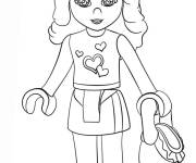 Coloriage et dessins gratuit Fille de Lego Friends kawaii à imprimer