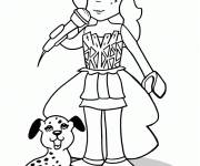 Coloriage Fille de Lego Friends Pop Star