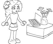 Coloriage et dessins gratuit Fille de Lego Friends simple à imprimer